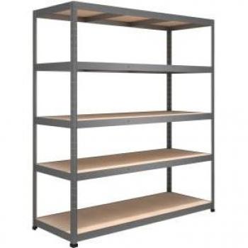 Rb Boss 5 Tier Wood Shelving Kit Galvanised