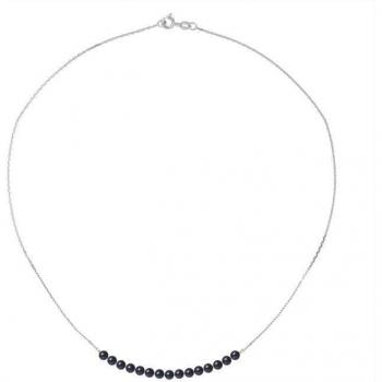 Collana “Aqua Nera” Perlinea – Perla AAA+ in Oro Bianco 42 cm