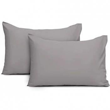 Grey Microfibre Pillow Cases 2 Pack