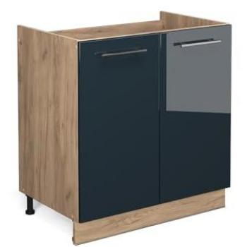 Meuble Bas Sous‑Évier Vicco – Fame‑Line 80 cm, Bleu Brillant