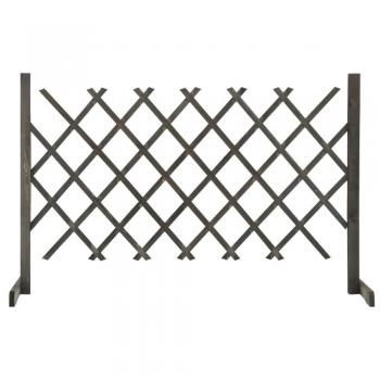 VidaXL Garden Trellis Fence Gray 47.2x35.4 Solid Firwood