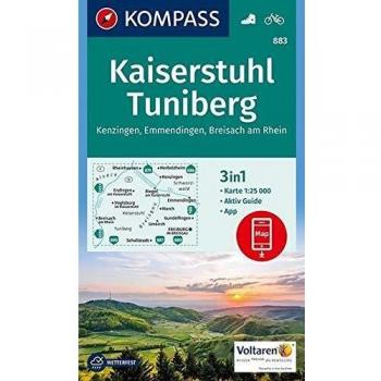 KOMPASS Wanderkarte Kaiserstuhl, Tuniberg, Kenzingen, Emmendingen, Breisach am Rhein: 3in1 Wanderkarte 1:25000 mit Aktiv Guide inklusive Karte zur ...