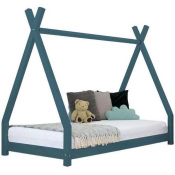 Cama tipi NAKANA Verde petróleo 80x160