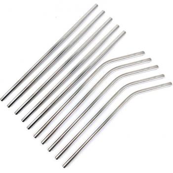 304 Stainless Steel Straws with Cleaning Brush for 20/30oz Mugs (3/10 Pack)