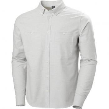 Camisa de Hombre Helly Hansen Algodón Orgánico Flannel Gris Pálido