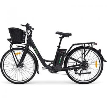 ELEKTROFAHRRAD YOUIN PARIS 250W 6‑GANG SHIMANO REICHWEITE 35‑40 KM SCHWARZ