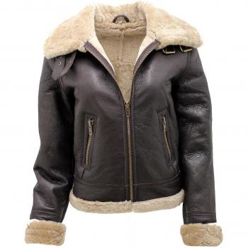 Braune Schafslederjacke für Damen – Kayseri Modell