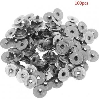 Candle Making Wick Sustainer Tabs, Silver, 100/200 Pcs, 12.5*2.5mm