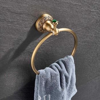 Antique Brass Jade Wall Mount Paper Holder Bathroom Accessory