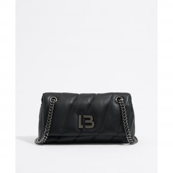 Bimba Y Lola Mini Black Leather Flap Bag