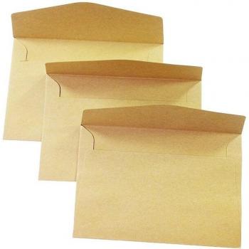 Enveloppes avec Fenêtre en Kraft 100 PCS