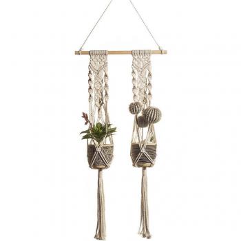 Percha Decorativa para Plantas Tejida