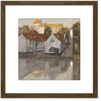 Gent Cityscape: Breitner’s River House – 8x8 Square Wood Frame
