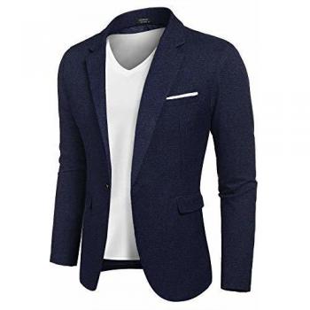 COOFANDY Herren Slim Fit Blazer mit Fronttasche Sportjacke