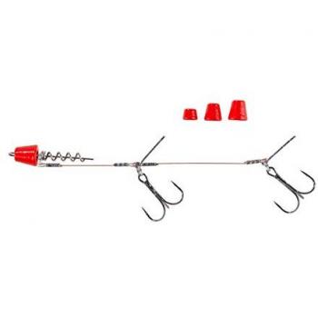 Balzer Shirasu Hecht-System mit Wechselgewichten, 14cm, Rot