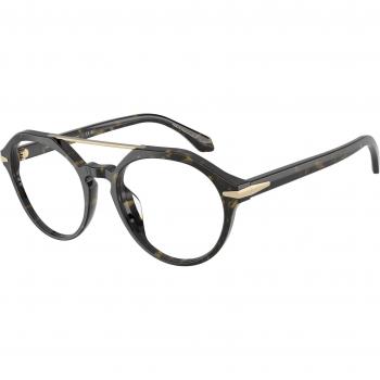 Armani Tortoise‑Shell Blue‑Light Filter Eyeglasses, Size 49