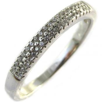 3mm White Silver Wedding Band 'Pour la Vie'