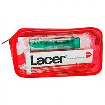 Pack Lacer neceser de viaje pasta dentífrica + cepillo de dientes