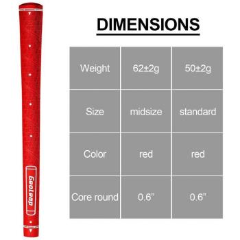 Geoleap Mémoire‑Grip Glory‑M – Lot de 13 poignées golf, 7 nuances à choisir