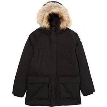 Tommy Hilfiger Kinder Tech Parka – Schwarz – 10 (Jungen)