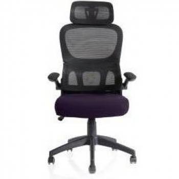 Iris Task Operator Black Mesh Back Tansy Purple Seat With Headrest