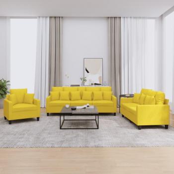 Maison Exclusive Sofá Trio Amarillo Claro