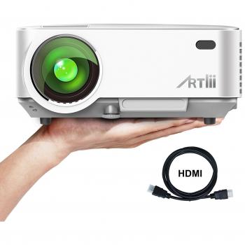 ARTLII Retroprojecteur 2000 lumens LED HD 1080p