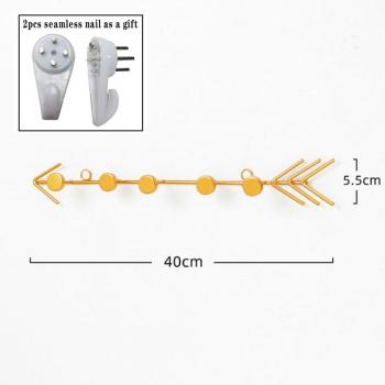 Gold and Black Iron Fish Key Hook