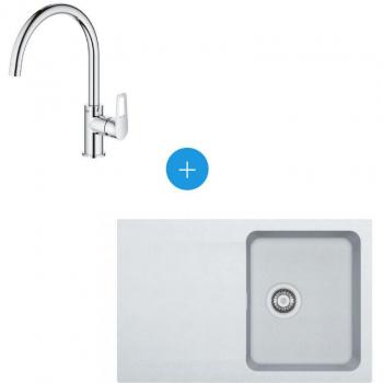 Franke Orion Spülen-Set mit Grohe Bauloop Schwanenhals-Mischbatterie