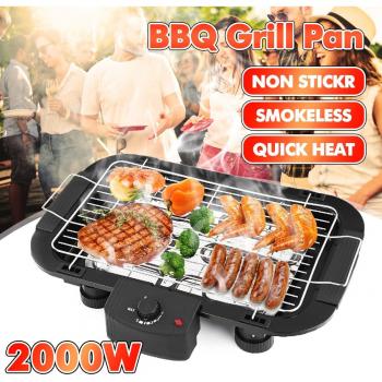 220V Electric Barbecue Grill with 5 Temperature Options