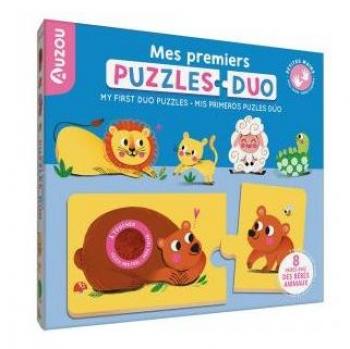 Jeu d'éveil Auzou Mes premiers puzzles duo à toucher Bébés animaux