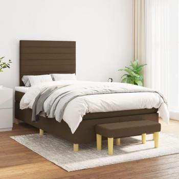 Vidaxl Boxspringbett mit Matratze Dunkelbraun 120x200 cm