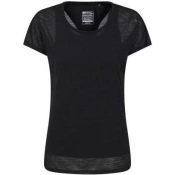 Mountain Warehouse Womens/Ladies Double Layered T-Shirt 4 UK black
