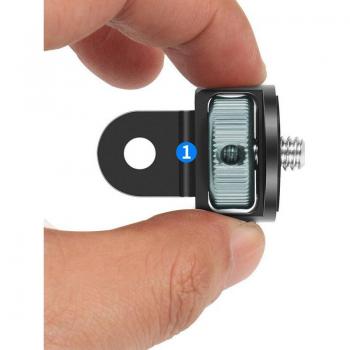 Montaje de Aleación para Gopro 9 10, Adaptador Metálico, Tornillo de Aluminio 1/4, Accesorio Mini para Go Pro Hero Xiaomi YI DJI Osmo Action2