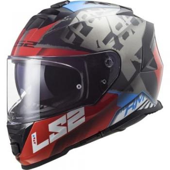 LS2 FF800 Storm Sprinter Integralhelm Schwarz Grau Rot 2XL