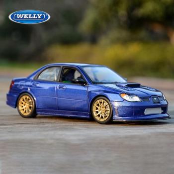 Modèle diecast Subaru Impreza WRX STI 1:24 – Supercar, alliage, bleu