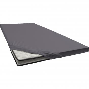 Bellana Komfort‑Spannbettlaken Jersey‑Deluxe – grau, 90 × 200 cm