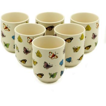 Tazas de té “Mariposa” en paquete de 6 unidades