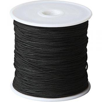 Cordon macramé noir 0,8 mm 50 m