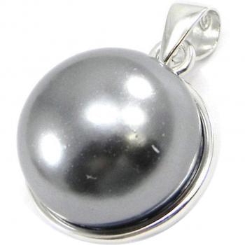 Perla Argent Gris – Pendentif Bijou Chic