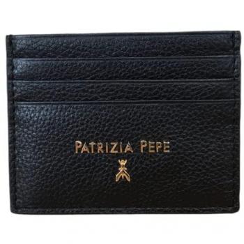 Patrizia Pepe Portacarte di credito in pelle nero 10,5 cm Taglia OS