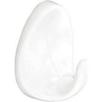 Securit Gancho Ovalado (2 Piezas) Blanco
