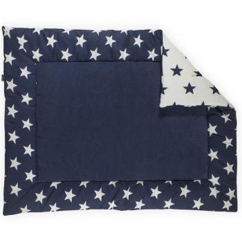 Jollein Coperchio di Cotone Baby 80x100 cm Little Star Blu Marino