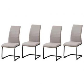 HTI-Living Freischwinger Schwingstuhl SallyP PU Cappuccino (Set, 4 St)