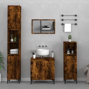 Ensemble de meubles de salle de bain moderne Chêne Fumé