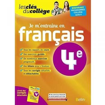 Clés du collège français 4e je m'entraîne (N.E)