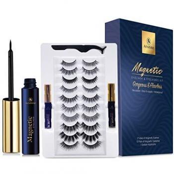 Quick-Set Magnetic Eyelash Kit: 10 Pairs, Eyeliner & Tool
