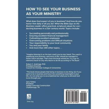 What the bible says to the business leader paperback