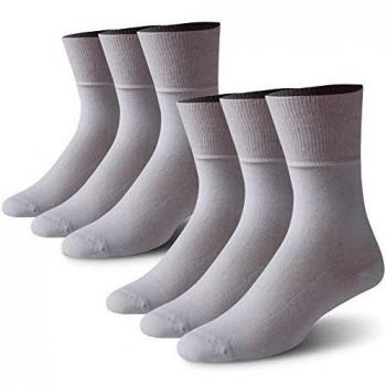 Facool Diabetic Sleeping Socks – 6 Pairs, Non-Elastic, White