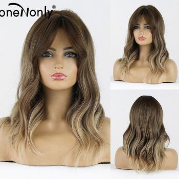 OneNonly Cabello Ondulado de Longitud Media para Cosplay
